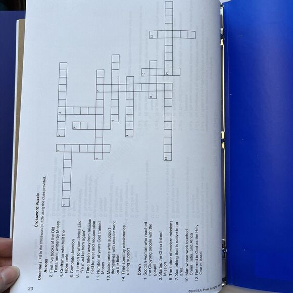 BJU Press Bob Jones University Bible 9 Student Handouts Homeschool Curriculum - Picture 9 of 10